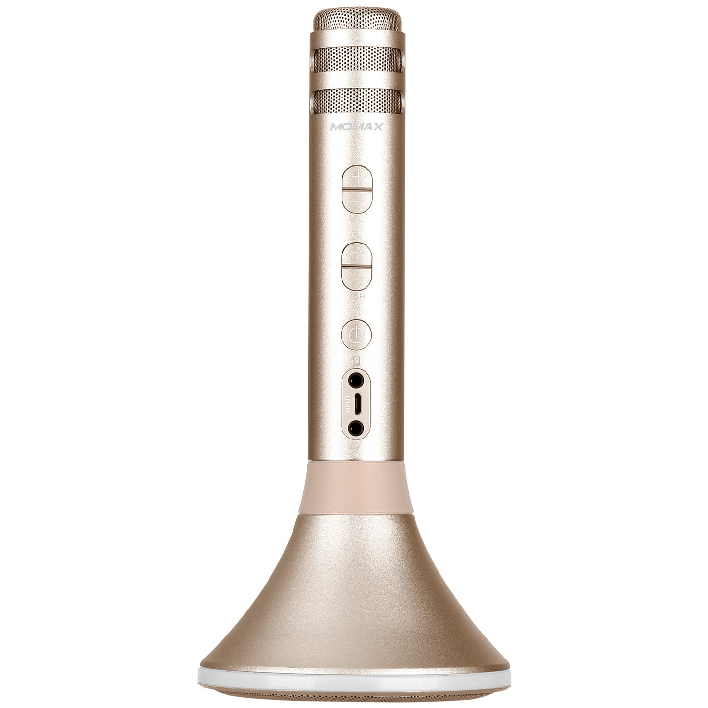 Uniqkart K-MIC PRO Wireless Microphone Karaoke Portable Bluetooth Microphone Singing Machine - Gold Color