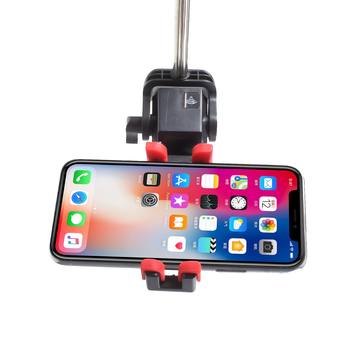 Smart Wireless Bluetooth 360 Degree Rotation Electric Extendable Selfie Stick - Red