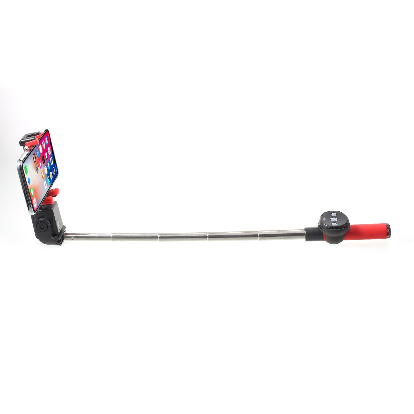 Smart Wireless Bluetooth 360 Degree Rotation Electric Extendable Selfie Stick - Red