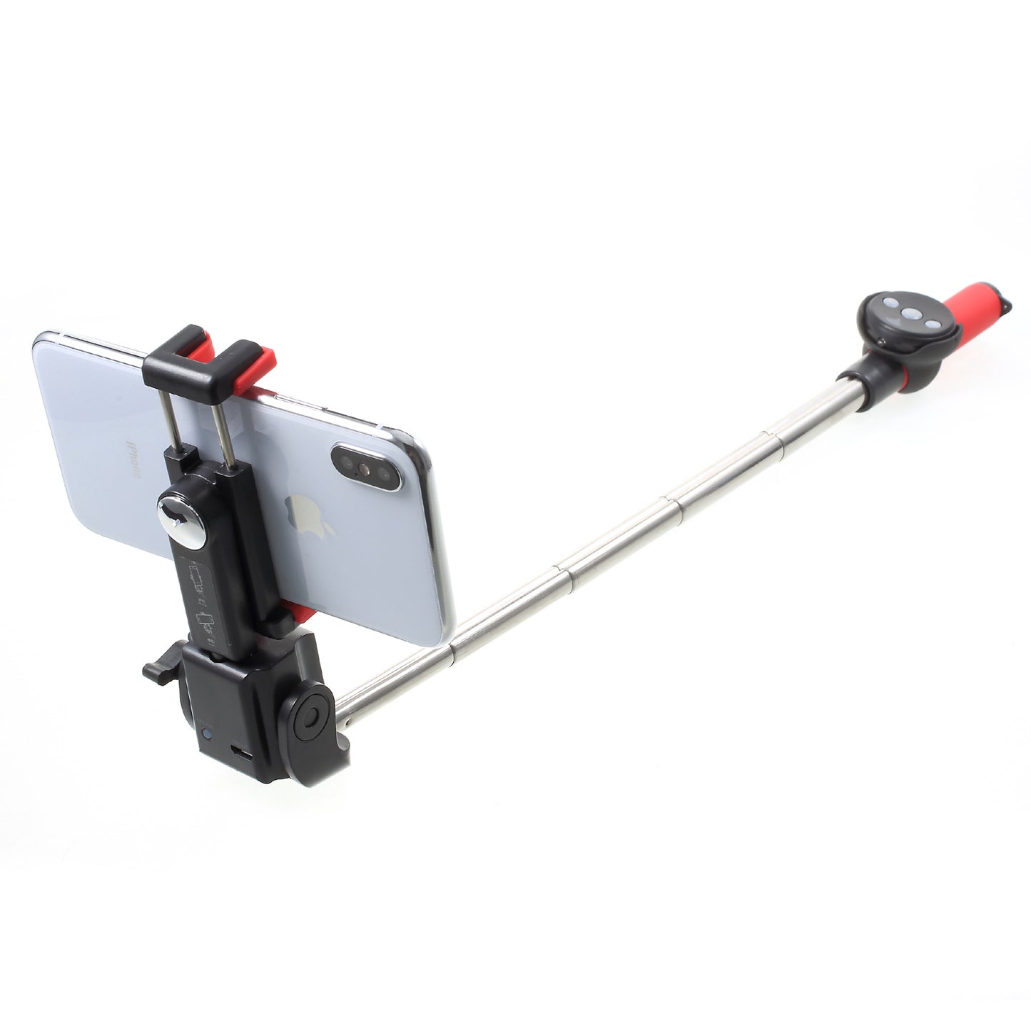 Smart Wireless Bluetooth 360 Degree Rotation Electric Extendable Selfie Stick - Red