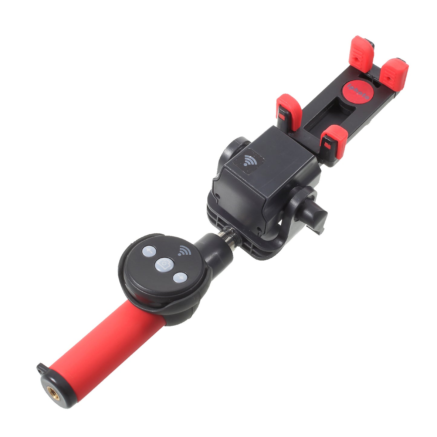 Smart Wireless Bluetooth 360 Degree Rotation Electric Extendable Selfie Stick - Red