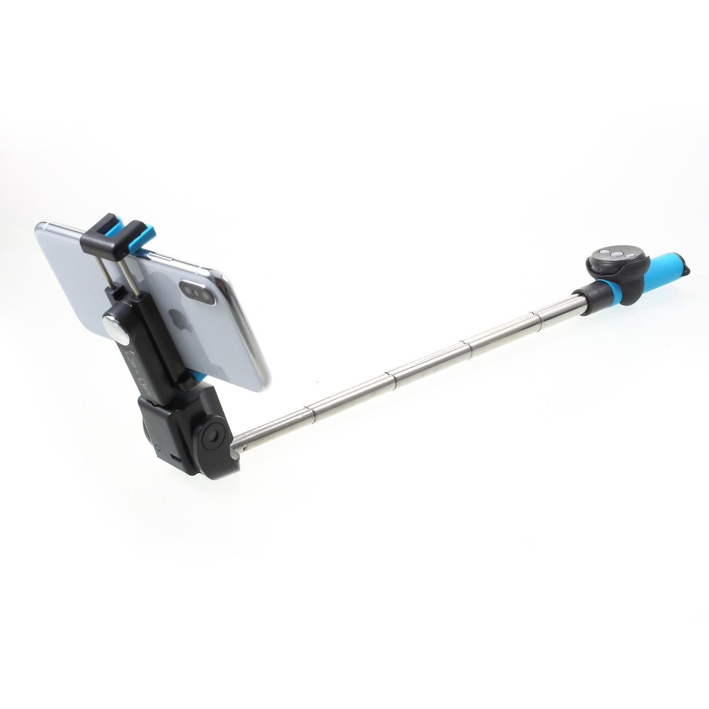 Mini Wireless Bluetooth 360 Degree Rotation Electric Selfie Stick Handheld Monopod - Blue