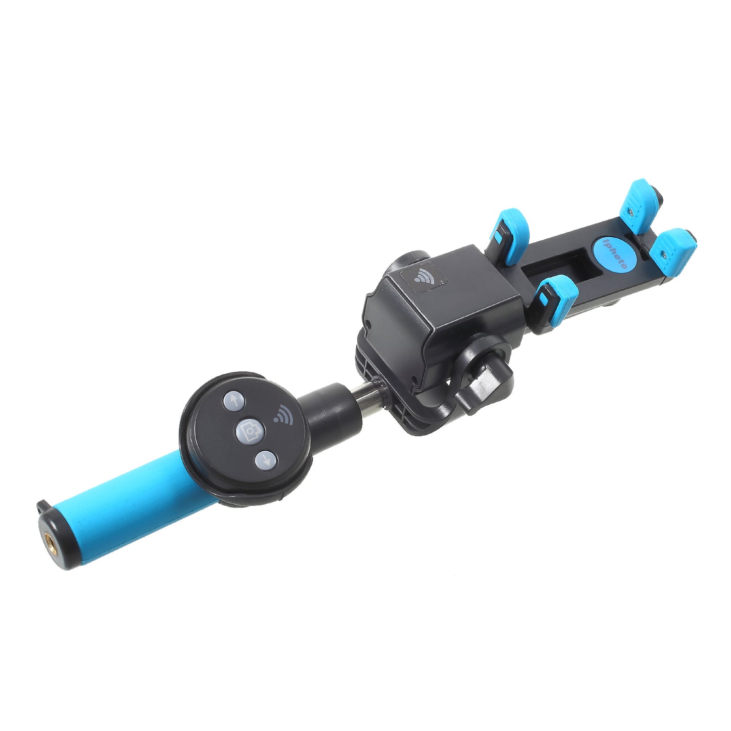 Mini Wireless Bluetooth 360 Degree Rotation Electric Selfie Stick Handheld Monopod - Blue