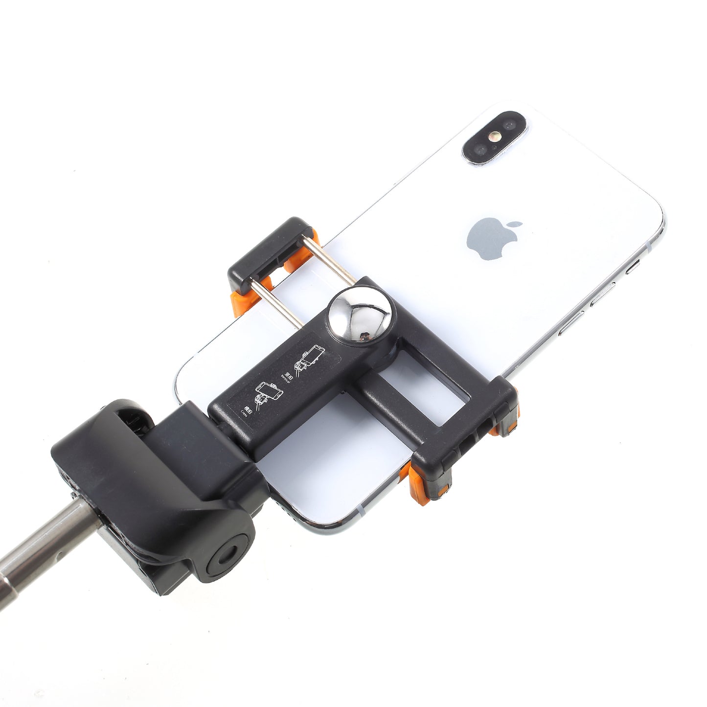 Portable Smart Bluetooth Electric Selfie Stick Monopod 360 Degree Rotation - Orange