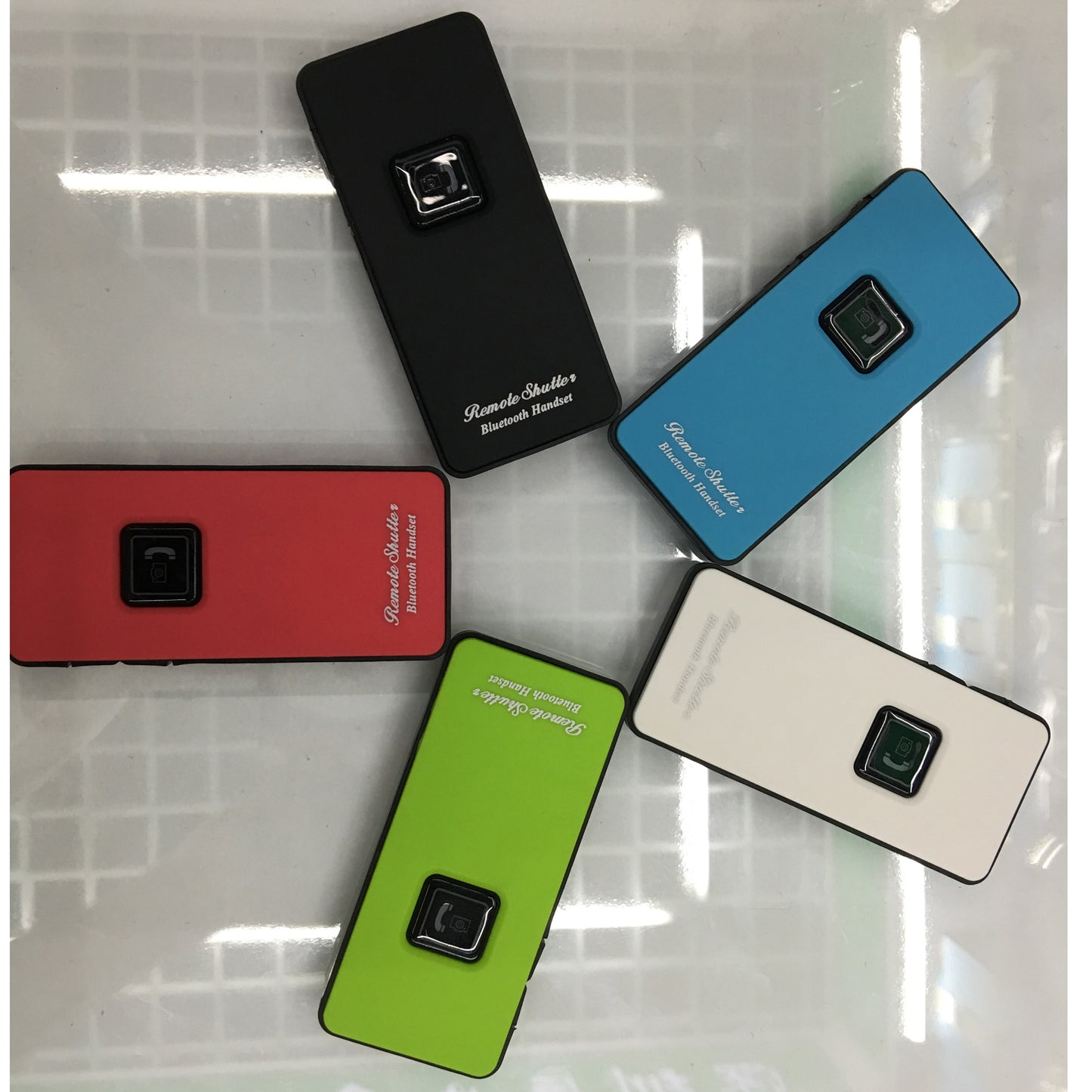 Portable 2-in-1 Bluetooth 4.1 Handset Headphone + Remote Shutter Control for Android/iOS Devices - Black