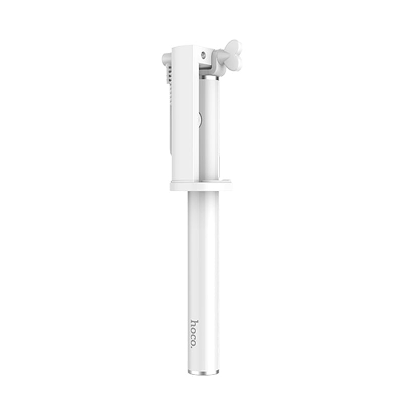 Hoco K5 Neoteric Extendable 3.5mm Plug Wired Selfie Stick for iPhone Samsung Huawei - White