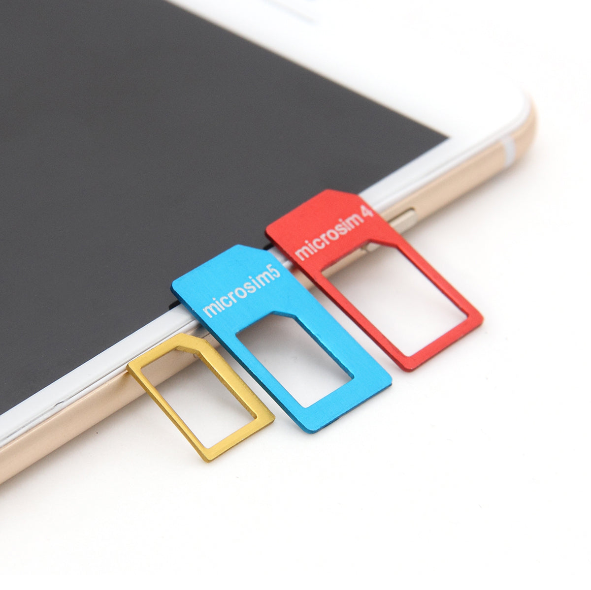 LENTION 5-in-1 Nano/Micro/Normal SIM Card Adapter + Eject Pin + Polished Section