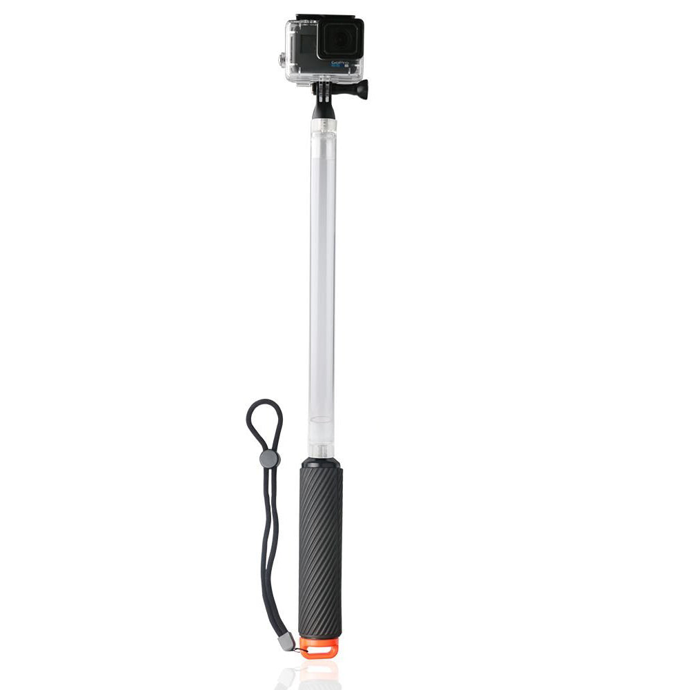 17 inch Waterproof Selfie Stick 40m Underwater Adjustable Selfie Stick for GoPro Camera - Orange