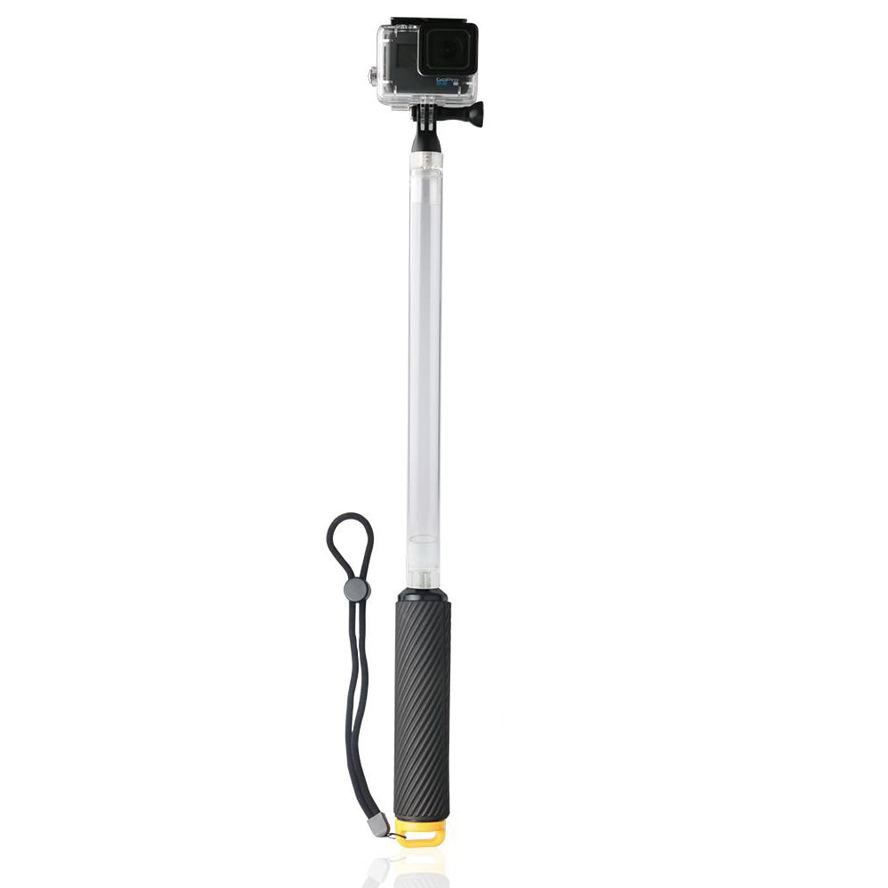 17 inch Waterproof Selfie Stick 40m Underwater Adjustable Selfie Stick for GoPro Camera - Yellow