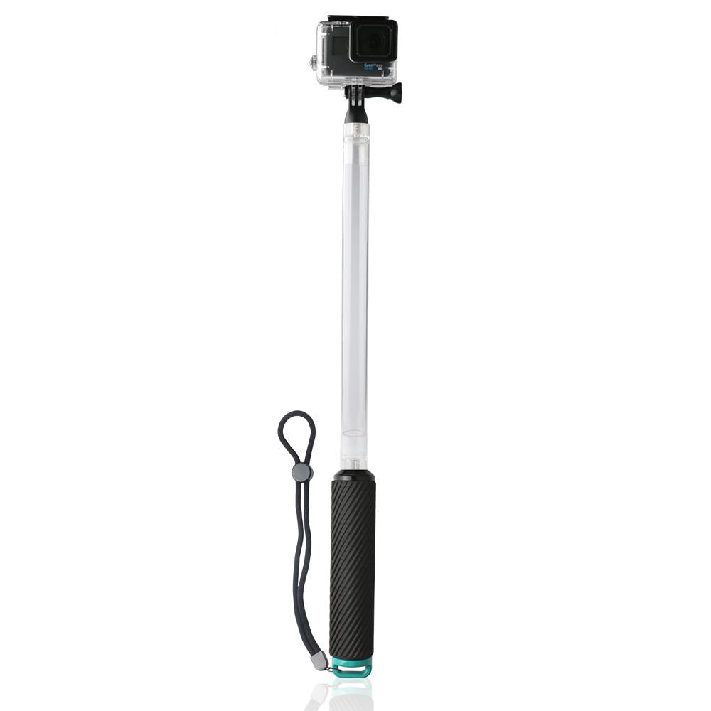 17 inch Waterproof Selfie Stick 40m Underwater Removable Monopod Selfie Stick for GoPro Camera - Green