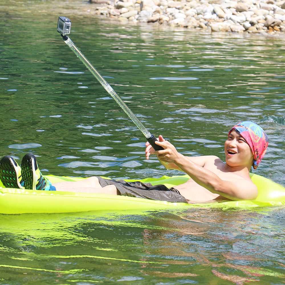 17 inch Waterproof Selfie Stick 40m Underwater Removable Monopod Selfie Stick for GoPro Camera - Green