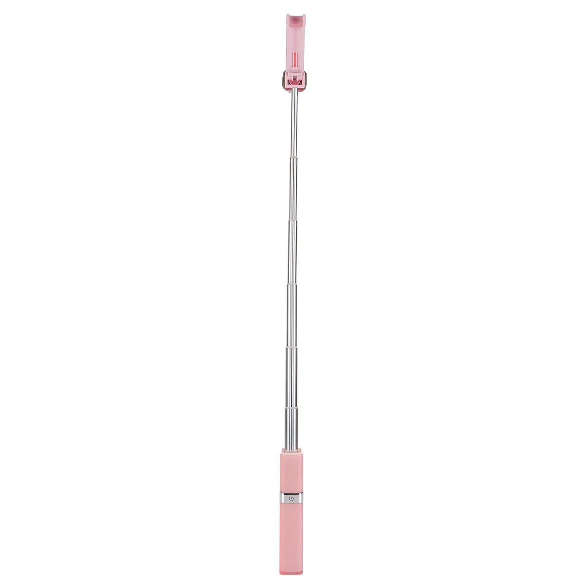 Aluminum Alloy Adjustable Mini Lipstick Wired Selfie Stick - Pink