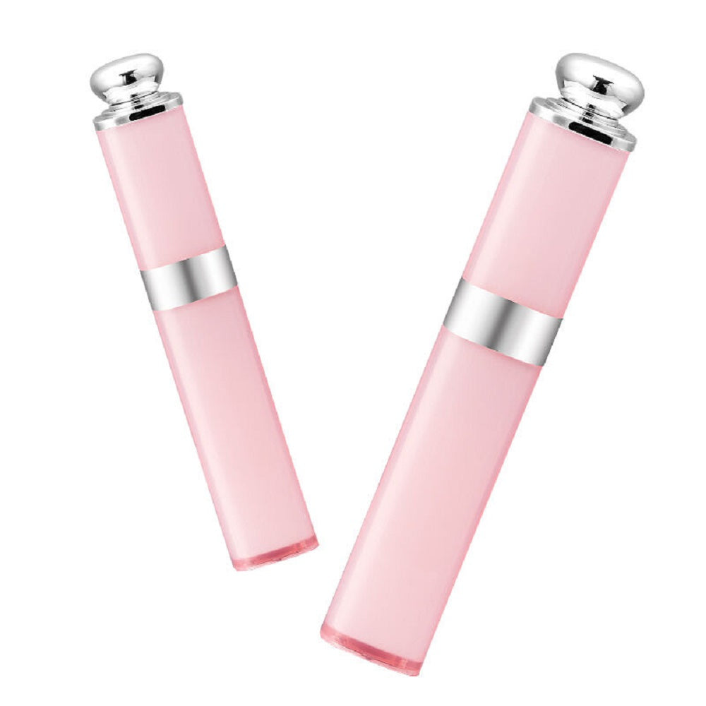 Aluminum Alloy Adjustable Mini Lipstick Wired Selfie Stick - Pink
