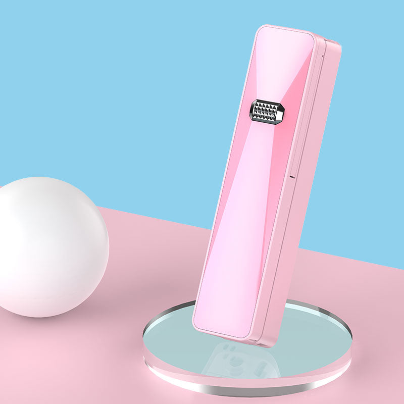 Uniqkart US-ZB051 M2 Portable 3.5mm Wired LED Fill Light Selfie Stick for Samsung Xiaomi, etc - Pink