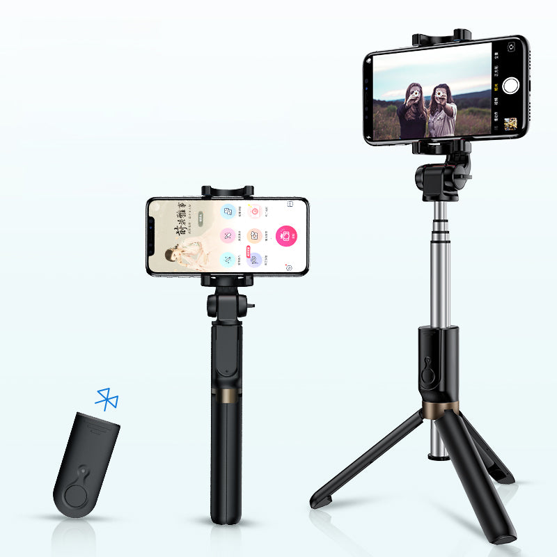 ROCK Bluetooth Portable and Extendable Mini Selfie Stick with Tripod - Black