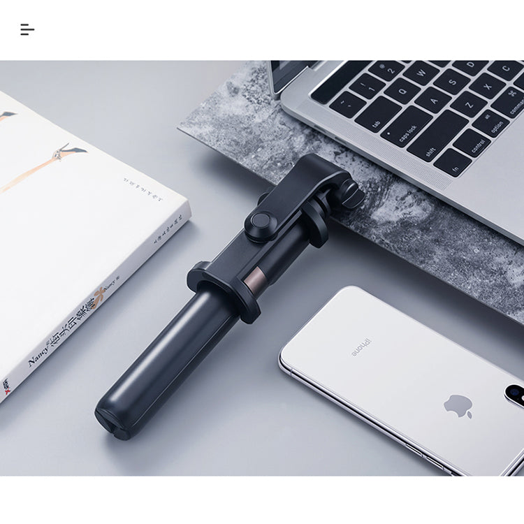 ROCK Bluetooth Portable and Extendable Mini Selfie Stick with Tripod - Black