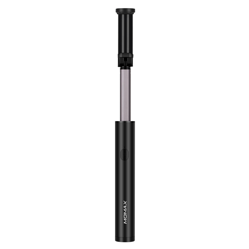 Uniqkart KM12 Mini Bluetooth LED Fill Light Selfie Stick for iPhone XS/X, etc - Black