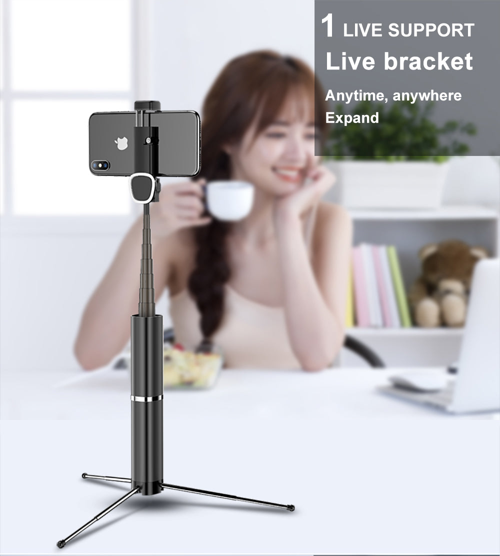 H1 Bluetooth Portable and Extendable Mini Selfie Stick with Tripod