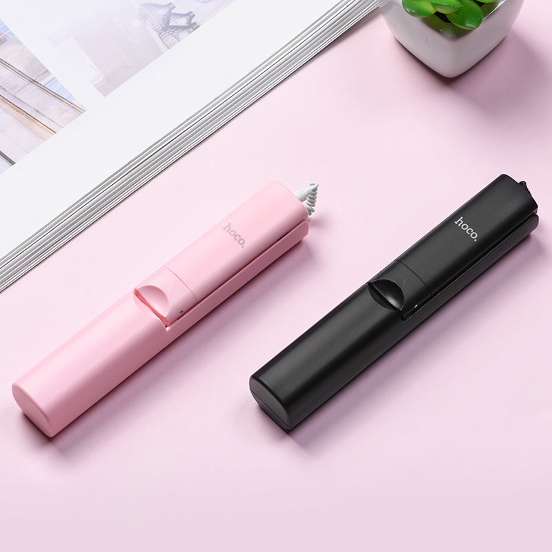 Hoco K9A Mystical 3.5mm Wire Control Telescopic Aluminum Alloy Selfie Stick - Pink