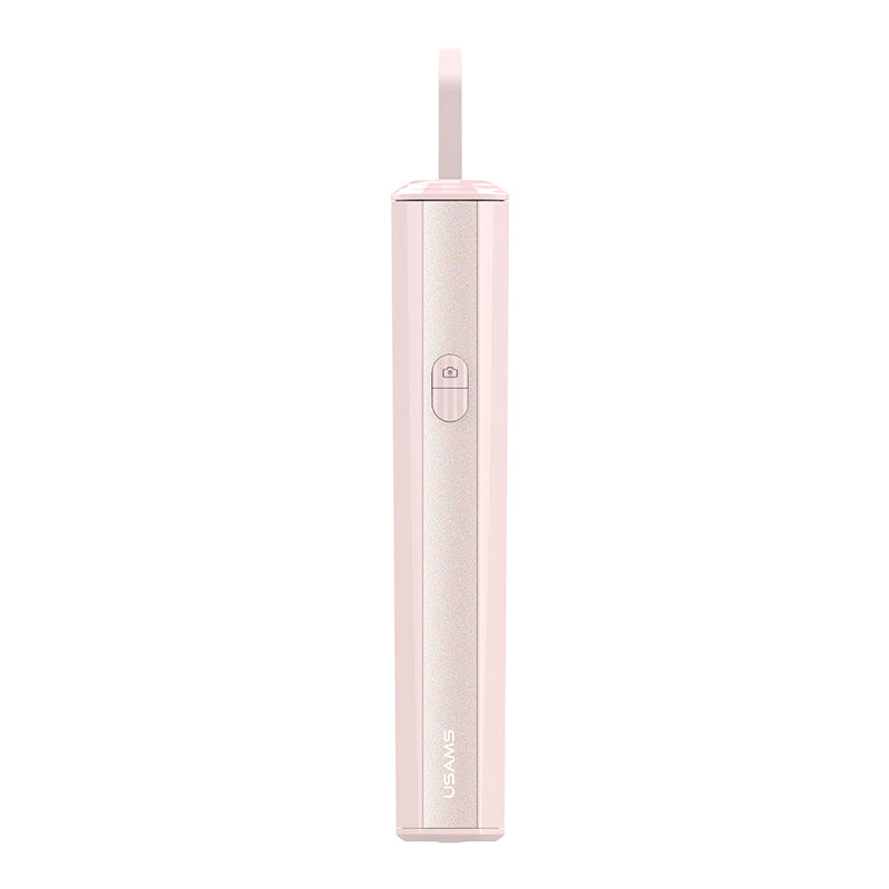 Uniqkart US-ZB069 Wireless Selfie Stick 80cm for iPhone Samsung Huawei - Light Pink