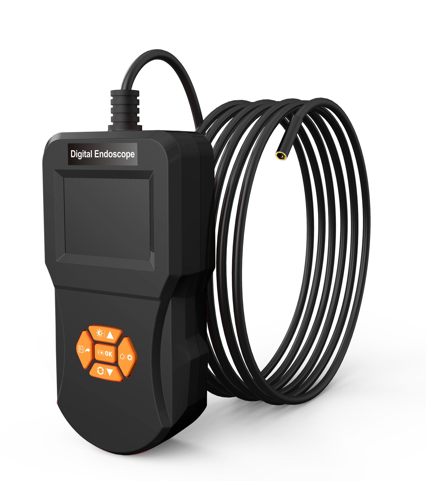 Inskam127 2.4 inch IPS Digital Inspection IP67 Waterproof Endoscope Camera Diameter 8MM Rigid Line 5M - Black