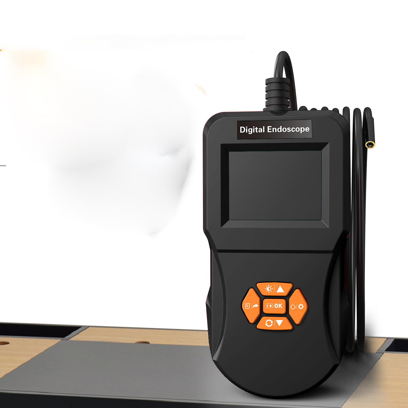 Inskam127 2.4 inch IPS Digital Inspection Endoscope IP67 Waterproof Camera Diameter 5.5MM Rigid Line 3M - Black