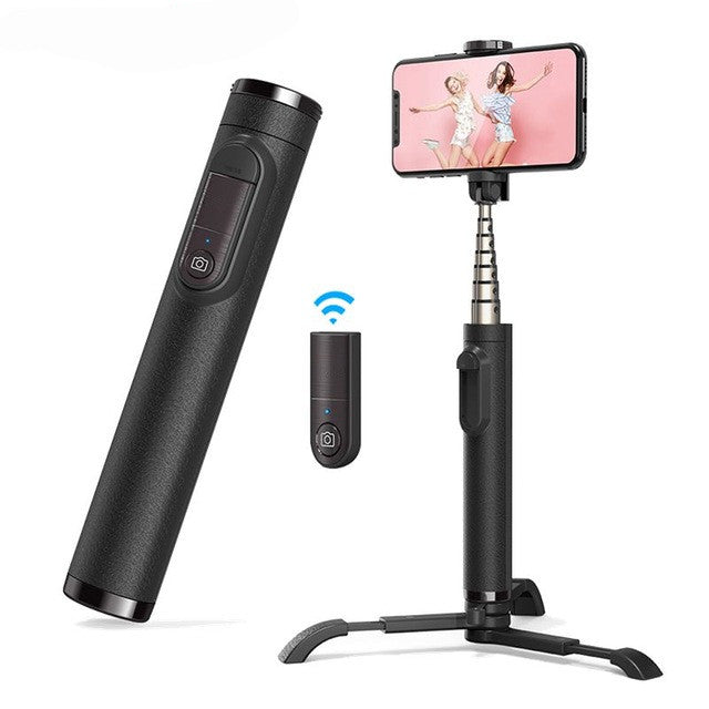 M11 All in One Integrated Retractable Selfie Stick with Detachable Flexible Tripod Removable Remote Control