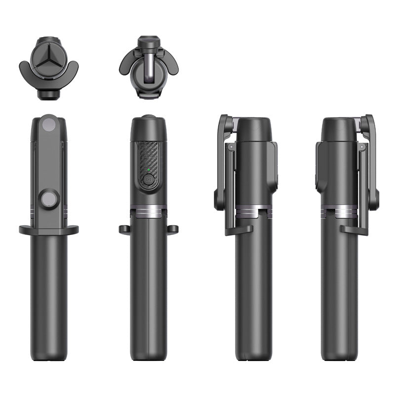 MAGIC SHADOW M12 Portable Extendable Phone Selfie Stick Tripod with Bluetooth Remote Control - Black