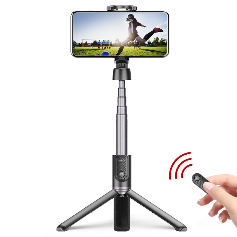 MAGIC SHADOW M12 Portable Extendable Phone Selfie Stick Tripod with Bluetooth Remote Control - Black