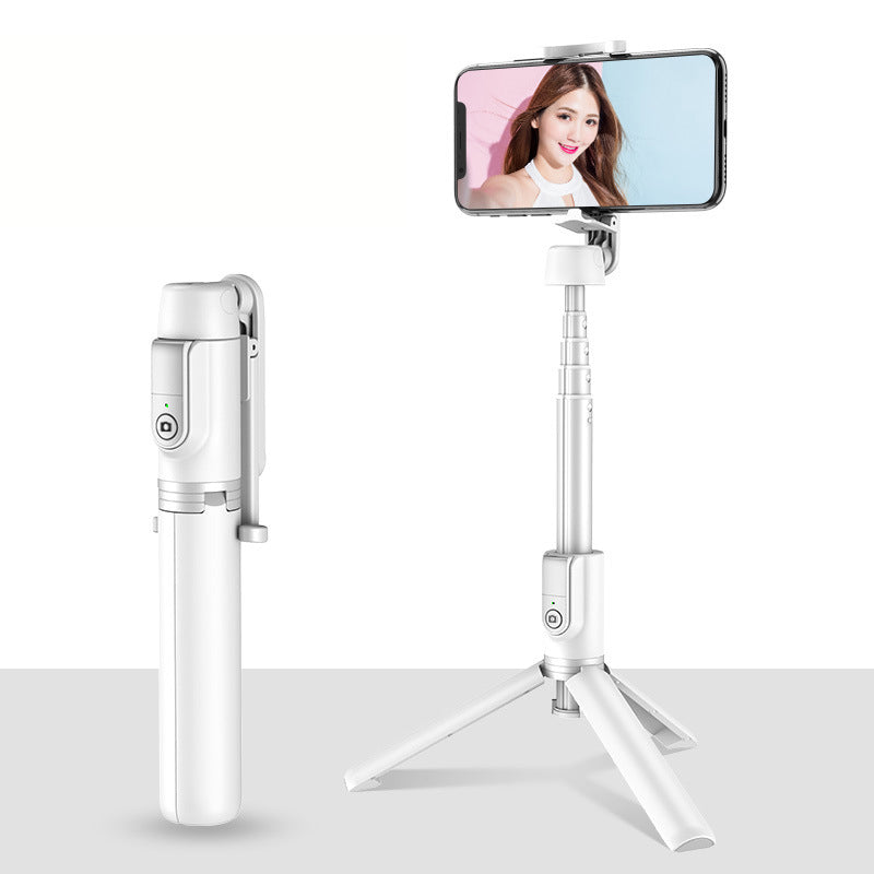 MAGIC SHADOW M12 Portable Extendable Phone Selfie Stick Tripod with Bluetooth Remote Control - White