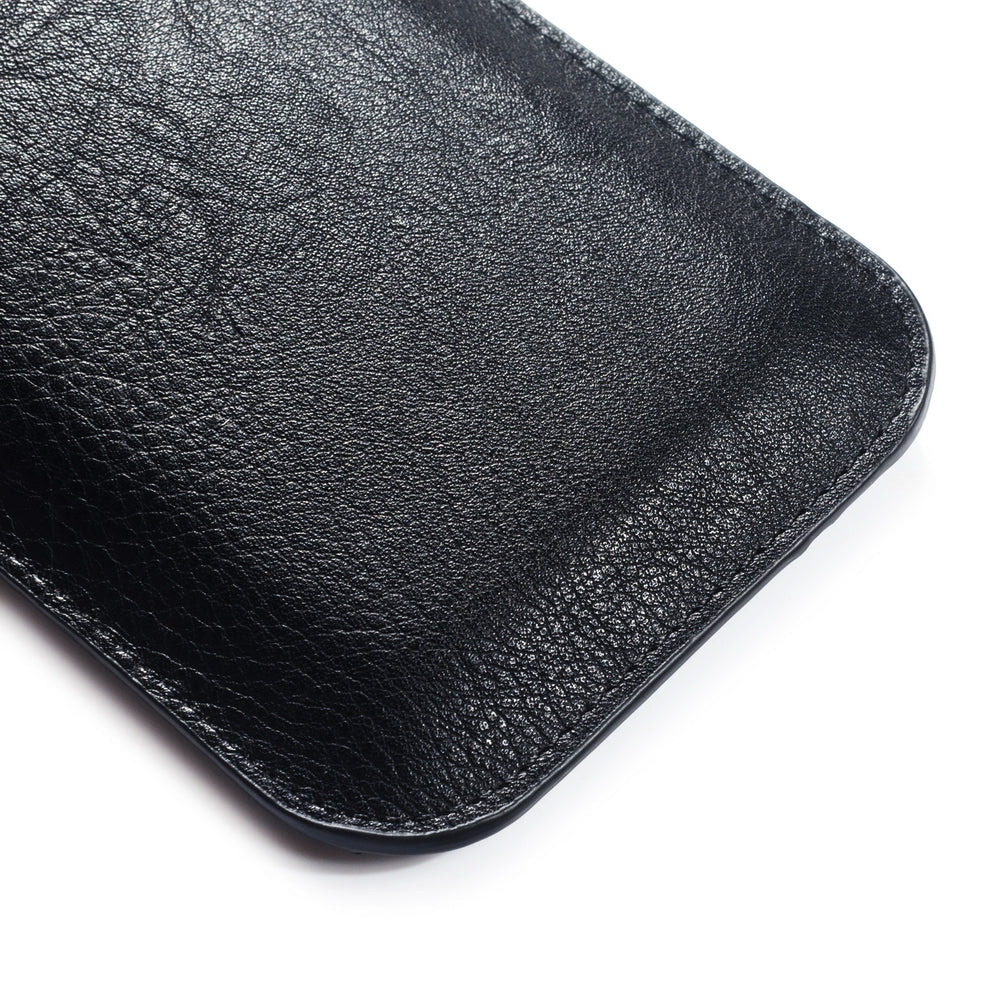 4.7 inch PU Leather Phone Pouch Waist Bag, Size: 15 x 8.5 x 2cm - Black