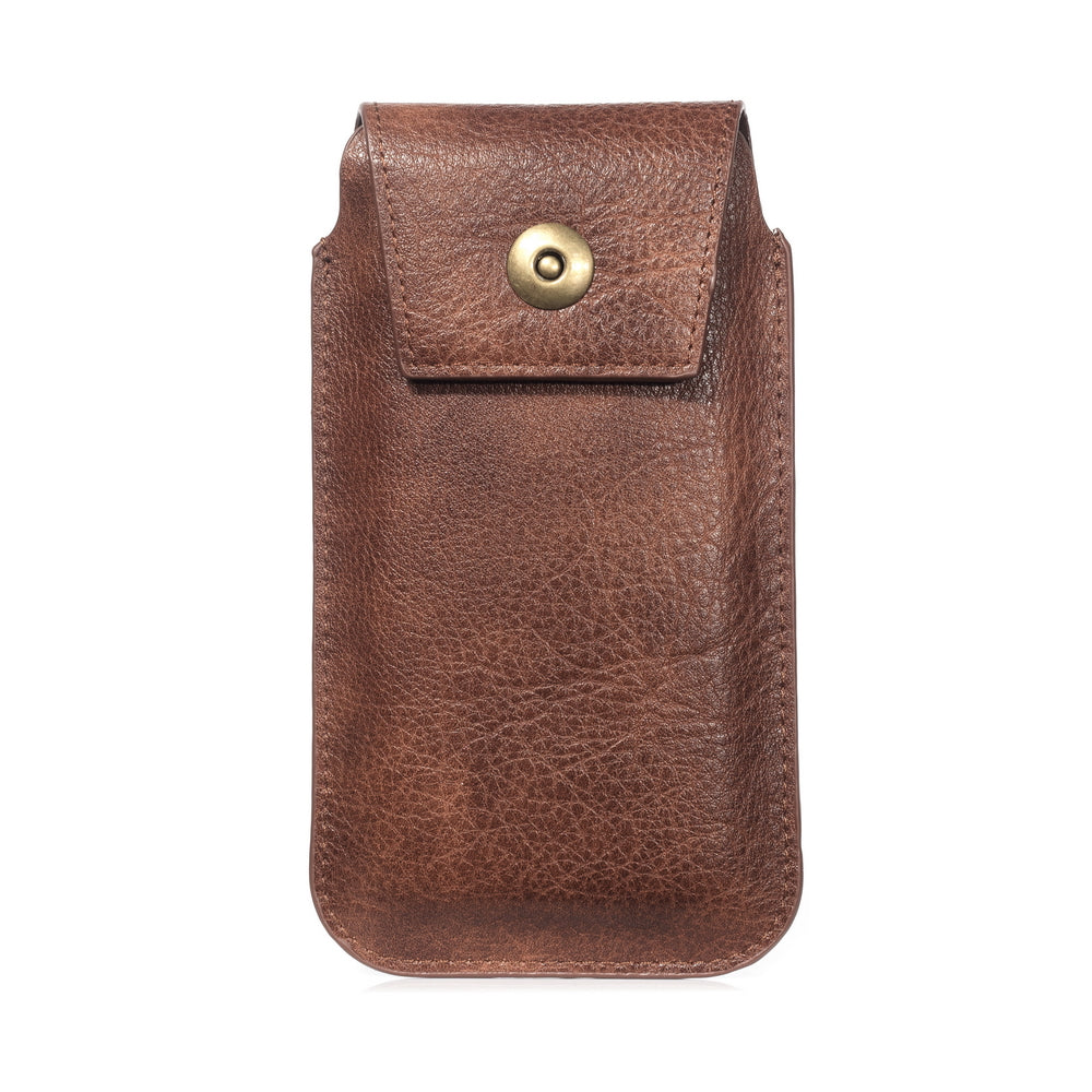4.7 inch PU Leather Phone Pouch Waist Bag, Size: 15 x 8.5 x 2cm - Brown