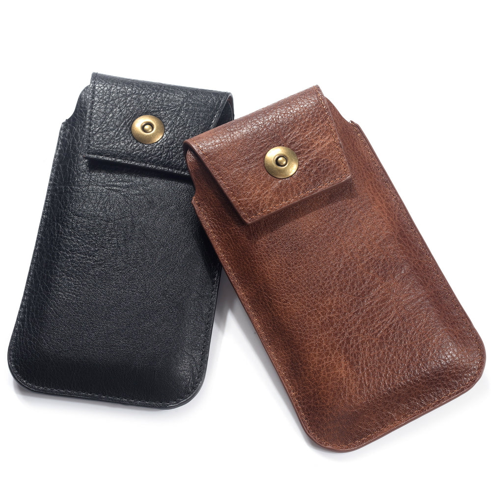 4.7 inch PU Leather Phone Pouch Waist Bag, Size: 15 x 8.5 x 2cm - Brown