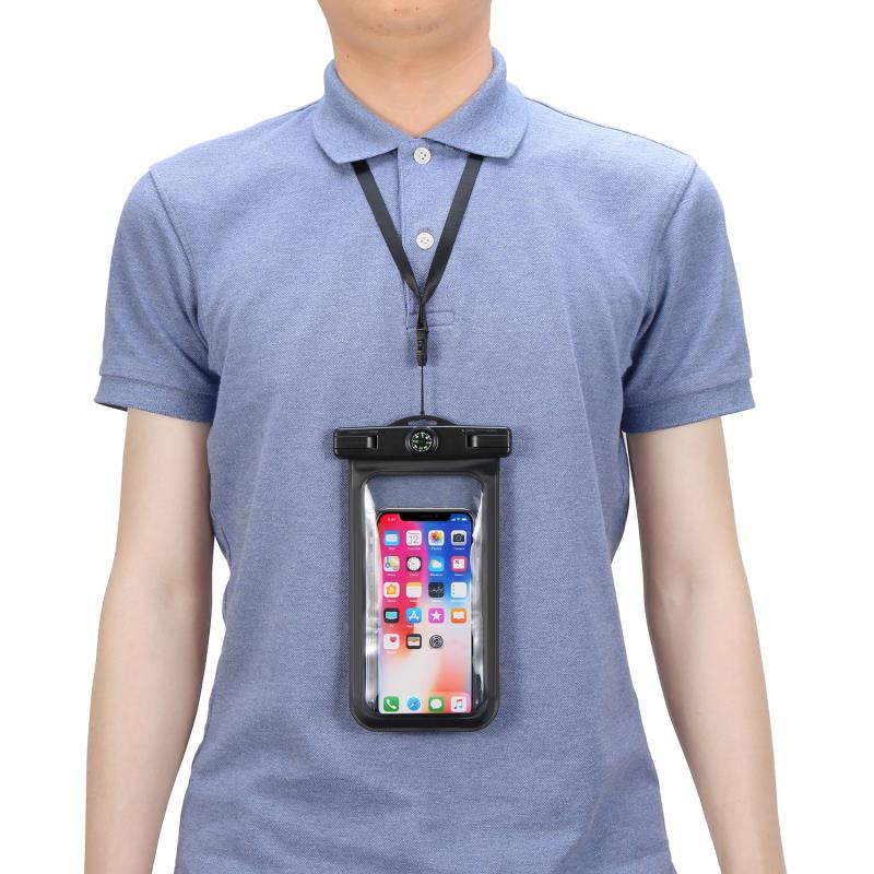 DX-80 Waterproof Monopod Bluetooth Remote Shutter Phone Selfie Stick for 6.5 inch Smartphone - Black