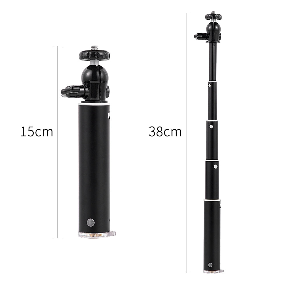 J26 LED Ring Light + Mini Metal Tripod (Size M) + 38cm Eccentric Tube Telescopic Rod Bluetooth Remote Control