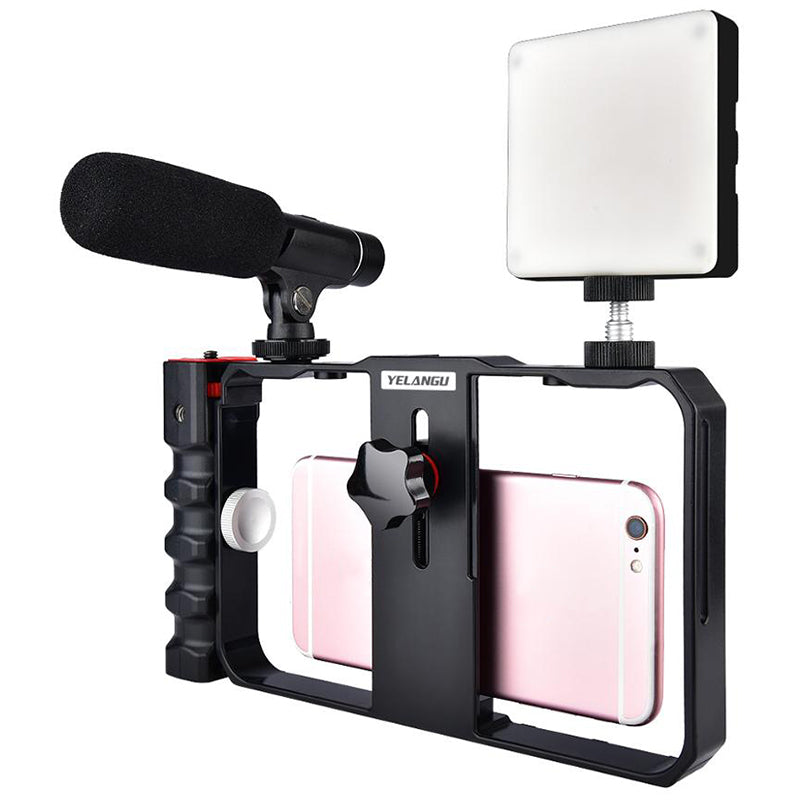 Yelangu PC02 Smartphone Video Rig Filmmaking Case Phone Video Stabilizer Grip Mount