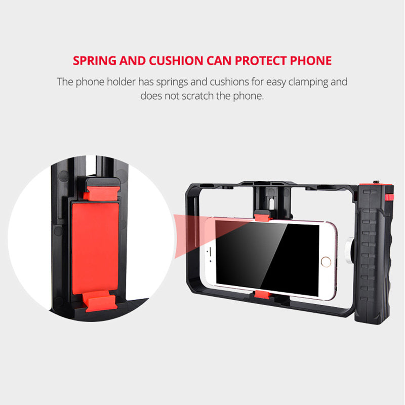 Yelangu PC02 Smartphone Video Rig Filmmaking Case Phone Video Stabilizer Grip Mount
