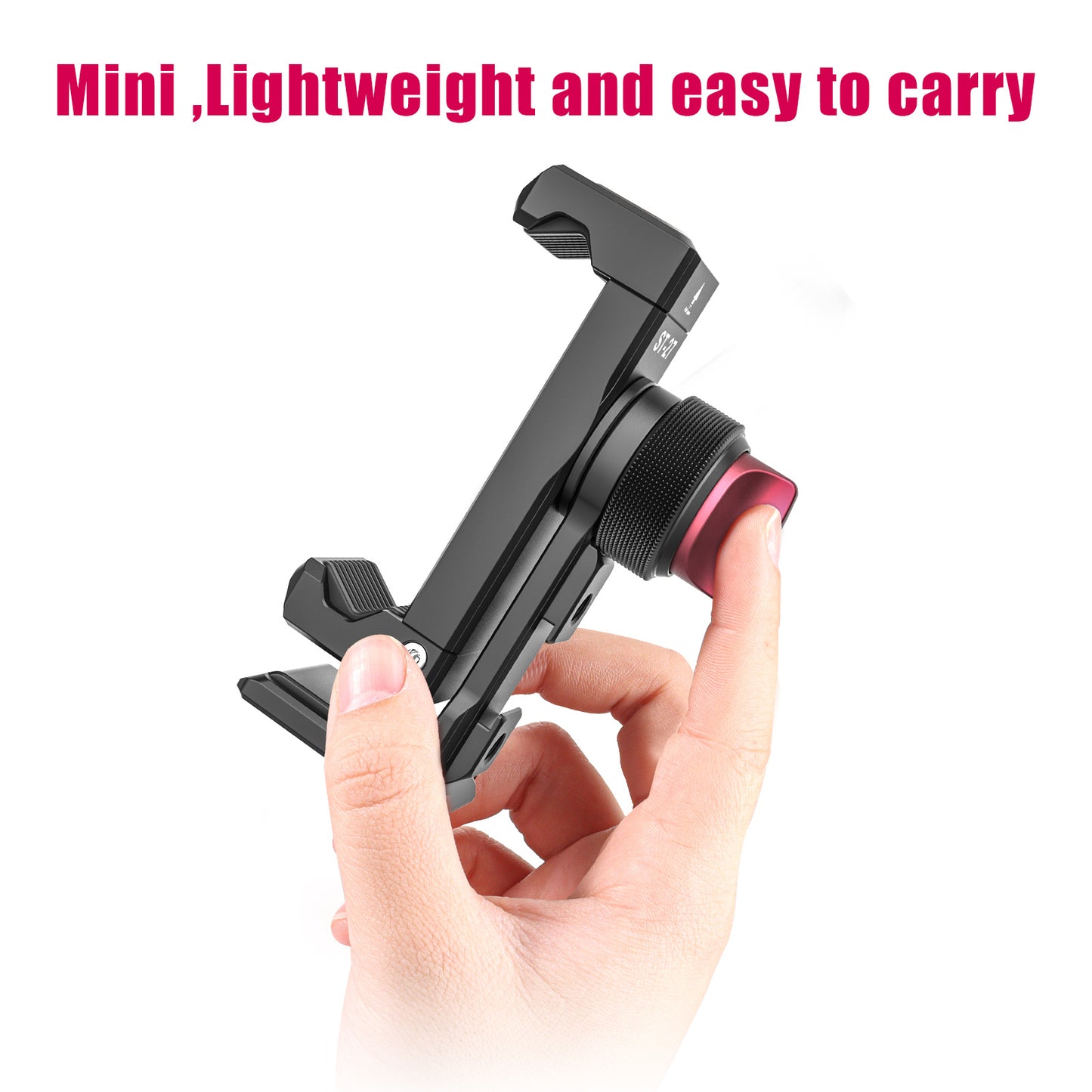 ULANZI ST-27 Metal Phone Clip 360° Shooting Smartphone Clamp with 1/4inch Cold Shoe Tripod Mount Base