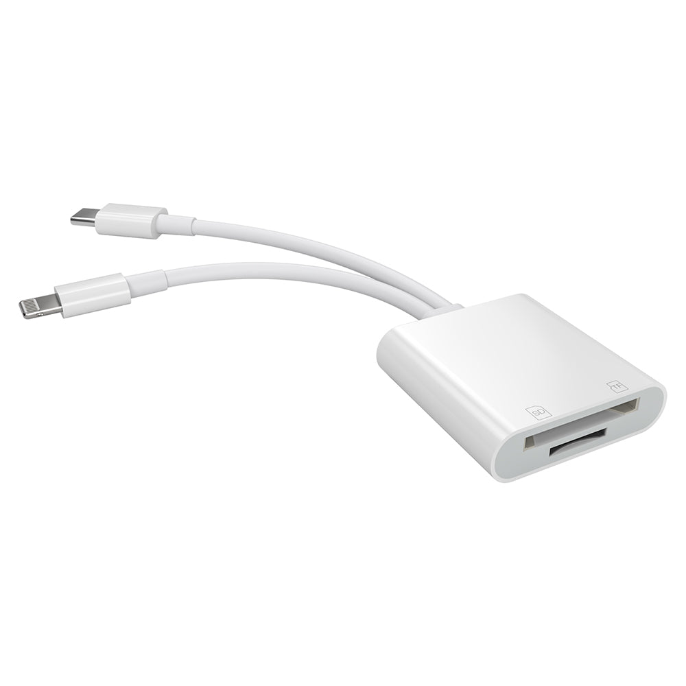 NK-101Y ST Pro Type-C/Lightning to TF SD Card Reader Converter OTG Adapter for iPhone iPad