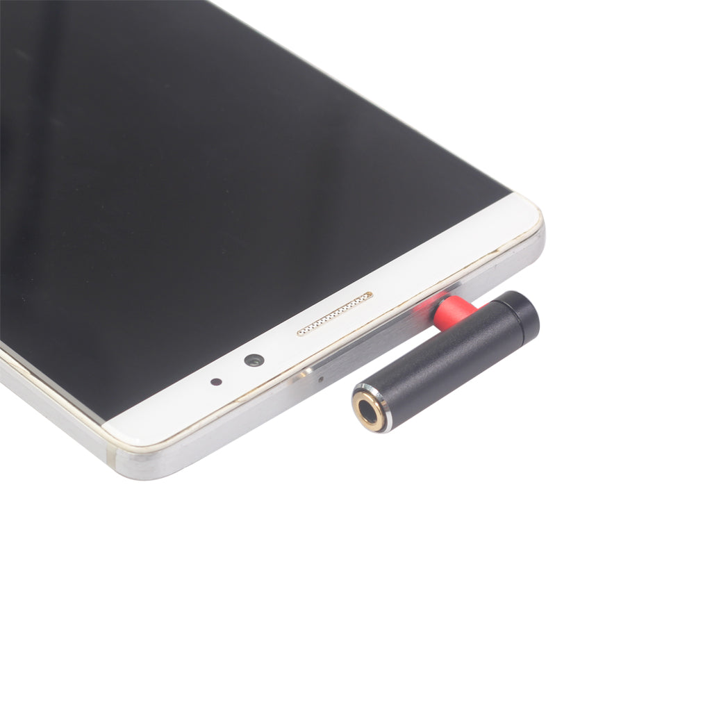 3.5mm Male to Female 90-Degree Adapter Converter for Headset Phone Laptop - Black