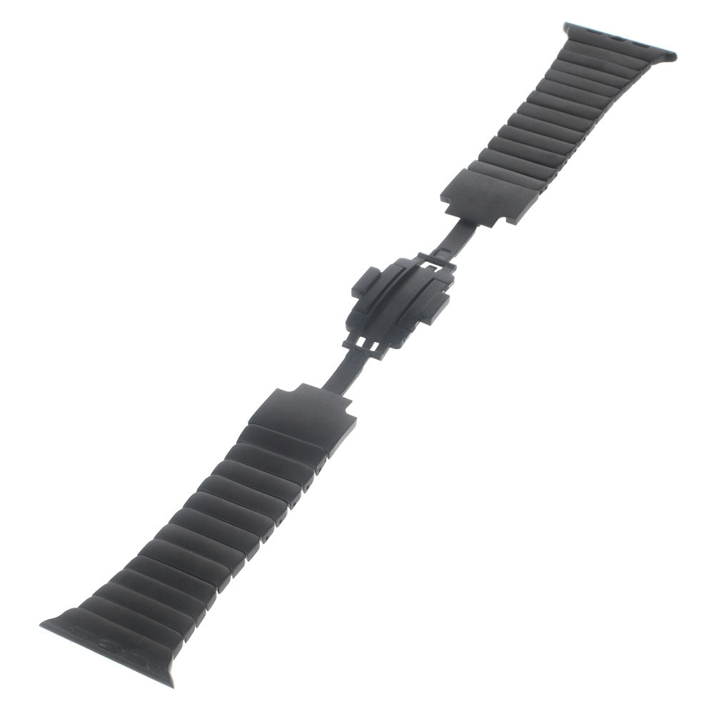 Stainless Steel Watchband for Apple Watch Series 8 45mm / Ultra 49mm / 7 45mm / Series / 6 SE / SE (2022) / 5 / 4 44mm / Series 3 / 2 / 1 42mm (Undetachable) - Black