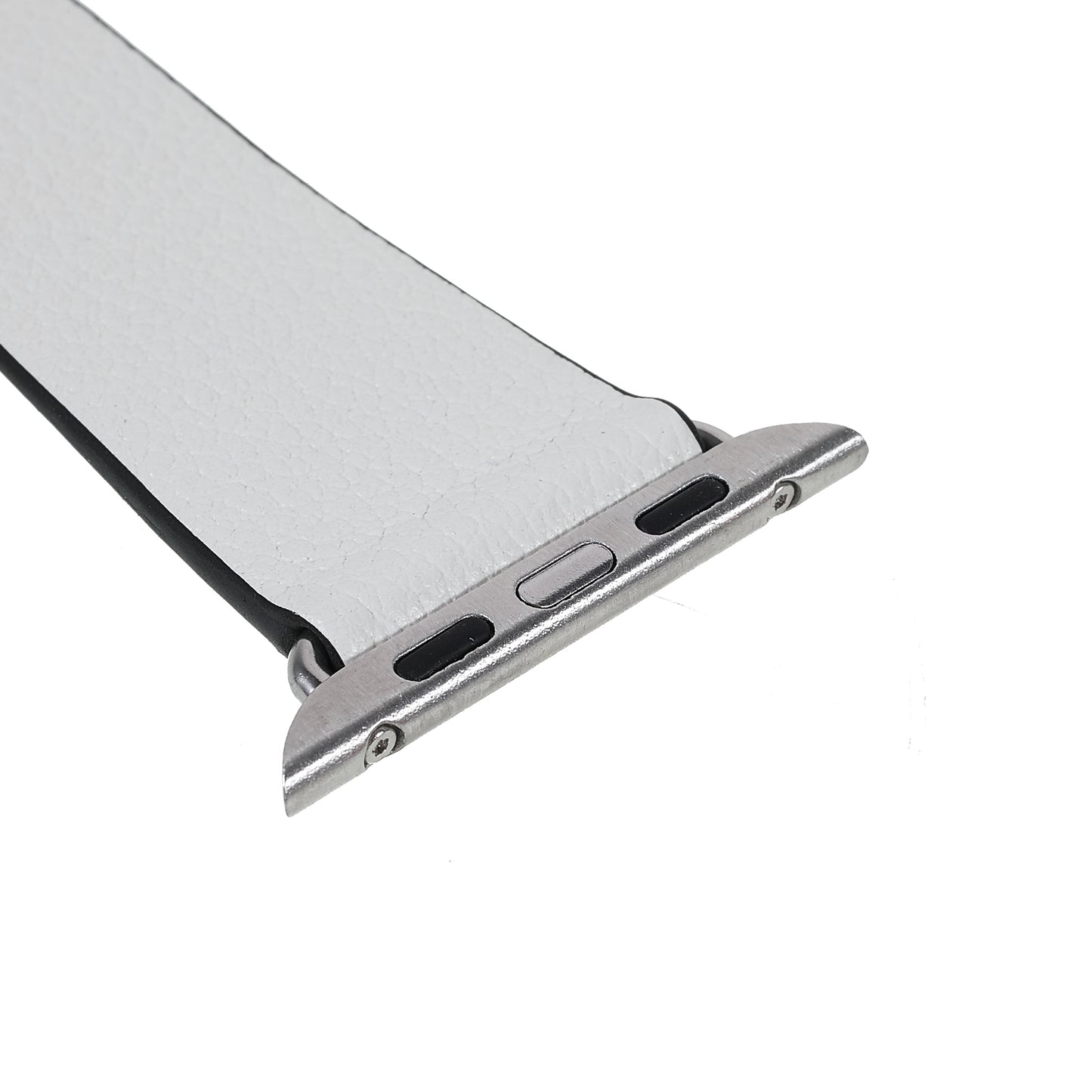 Genuine Leather Modern Style Watch Band Adjustable Wrist Strap for Apple Watch Series 8 41mm / Series 7 41mm / Series 6 SE / SE(2022) 5 4 40mm / Series 3 2 1 38mm - White / Black Edge