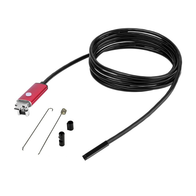 AN99 2M Waterproof 8mm 8-LED 2.0MP HD 720P Android PC USB Endoscope Inspection Video Camera - Red