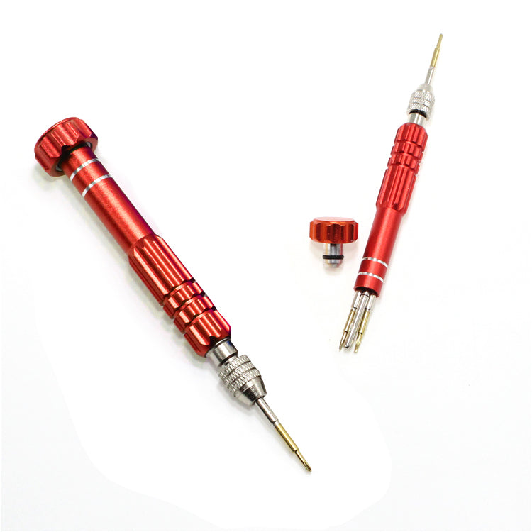 5-in-1 Professional Disassembling Repair Opening Tool Screwdriver Set for iPhone Repair - Red
