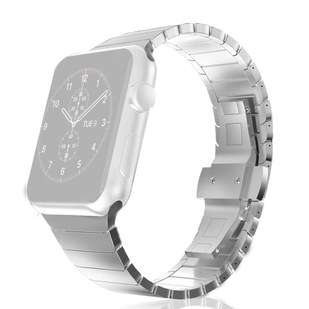 Stainless Steel Watch Band Link Bracelet for Apple Watch Series 8 7 41mm / Series 6 SE / SE(2022) 5 4 40mm / Series 3 2 1 38mm - Silver Color