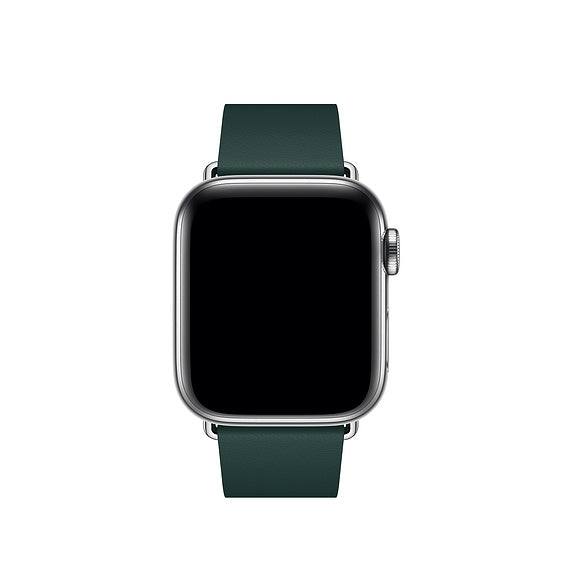 Modern Style Genuine Leather Watchband with Magnetic Buckle for Apple Watch Series 8 45mm / Ultra 49mm / 7 45mm / Series 6 SE / SE (2022) / 5 4 44mm / Series 3 2 1 42mm - Green