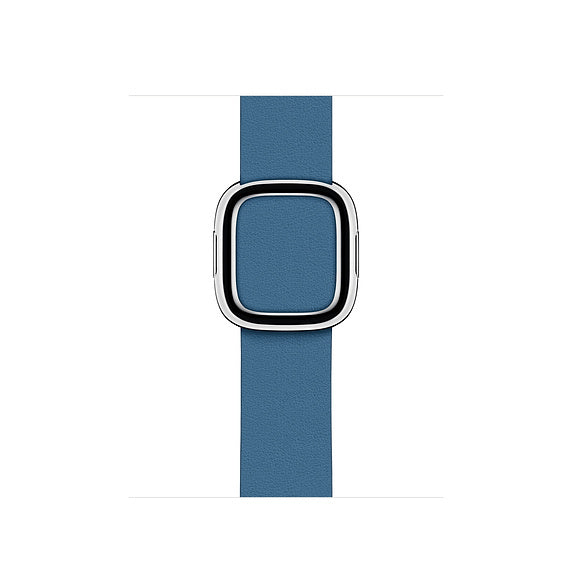 Modern Style Genuine Leather Watchband with Magnetic Buckle for Apple Watch Series 8 45mm / Ultra 49mm / 7 45mm / Series 6 SE / SE (2022) / 5 4 44mm / Series 3 2 1 42mm - Dark Blue