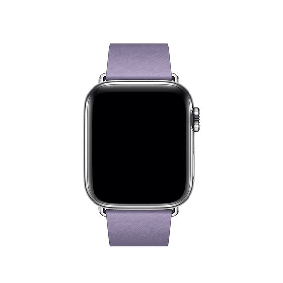 Modern Style Genuine Leather Watchband with Magnetic Buckle for Apple Watch Series 8 45mm / Ultra 49mm / 7 45mm / Series 6 SE / SE (2022) / 5 4 44mm / Series 3 2 1 42mm - Purple