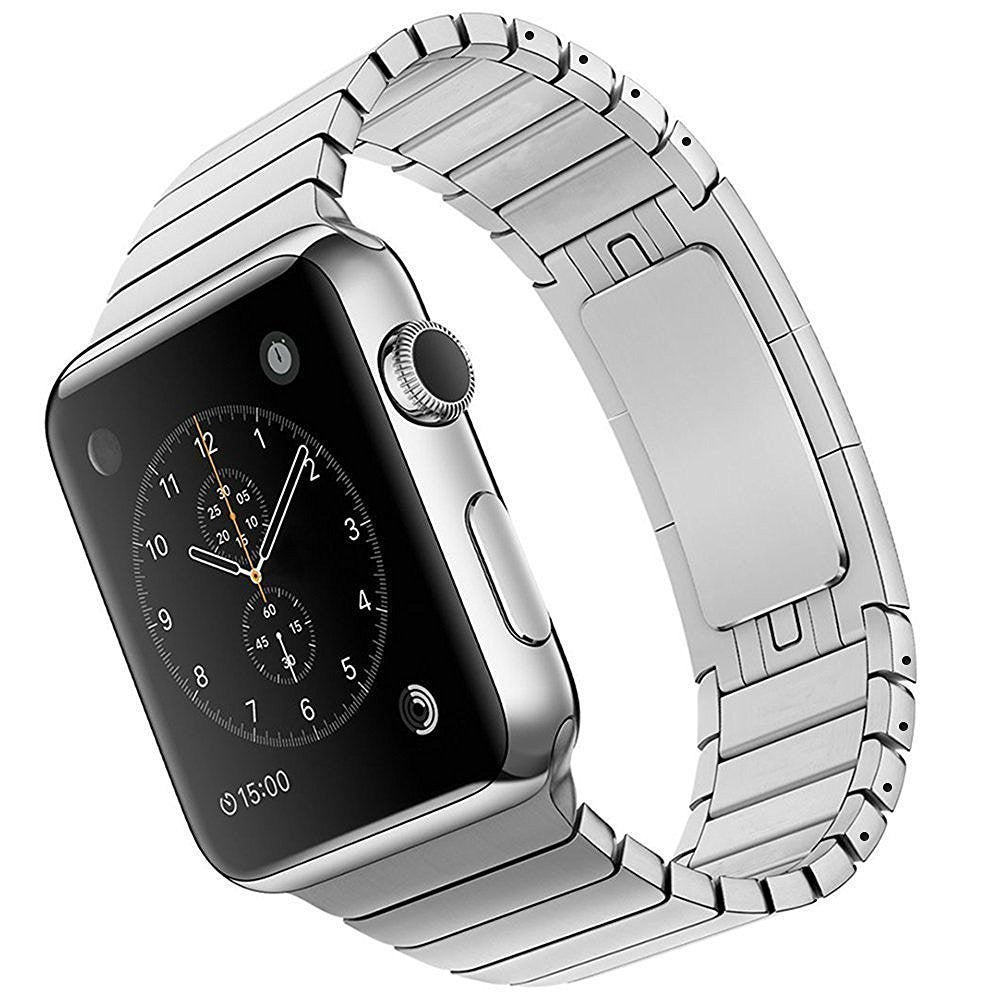 1:1 Scale Stainless Steel Watchband Strap for Apple Watch Series 8 7 41mm / Series 6 SE / SE(2022) 5 4 40mm / Series 3 2 1 38mm - Silver Color