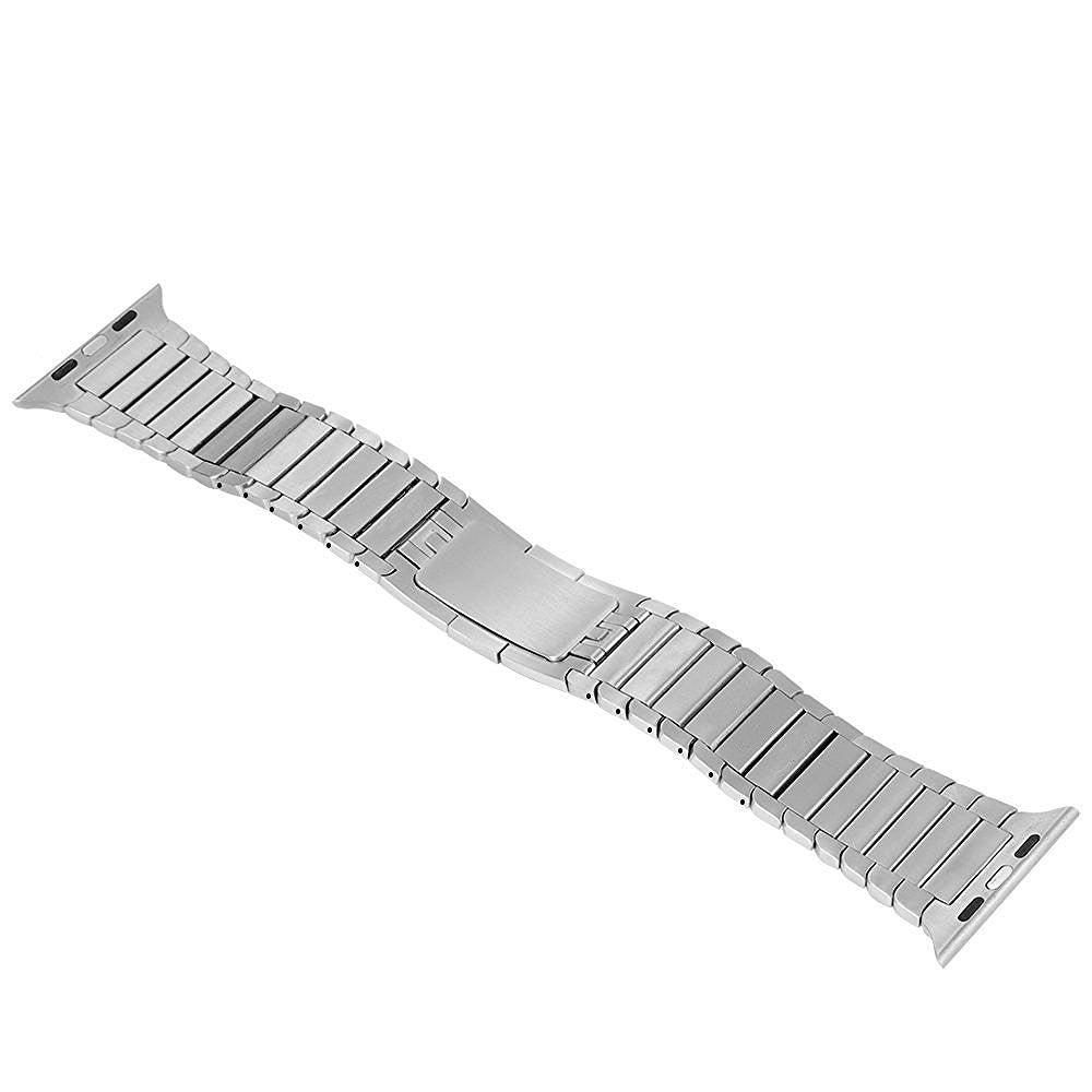 1:1 Scale Butterfly Clasp Stainless Steel Watchband for Apple Watch Series 8 45mm / Ultra 49mm / 7 45mm / Series / 6 SE / SE (2022) / 5 / 4 44mm / Series 3 / 2 / 1 42mm - Silver Color